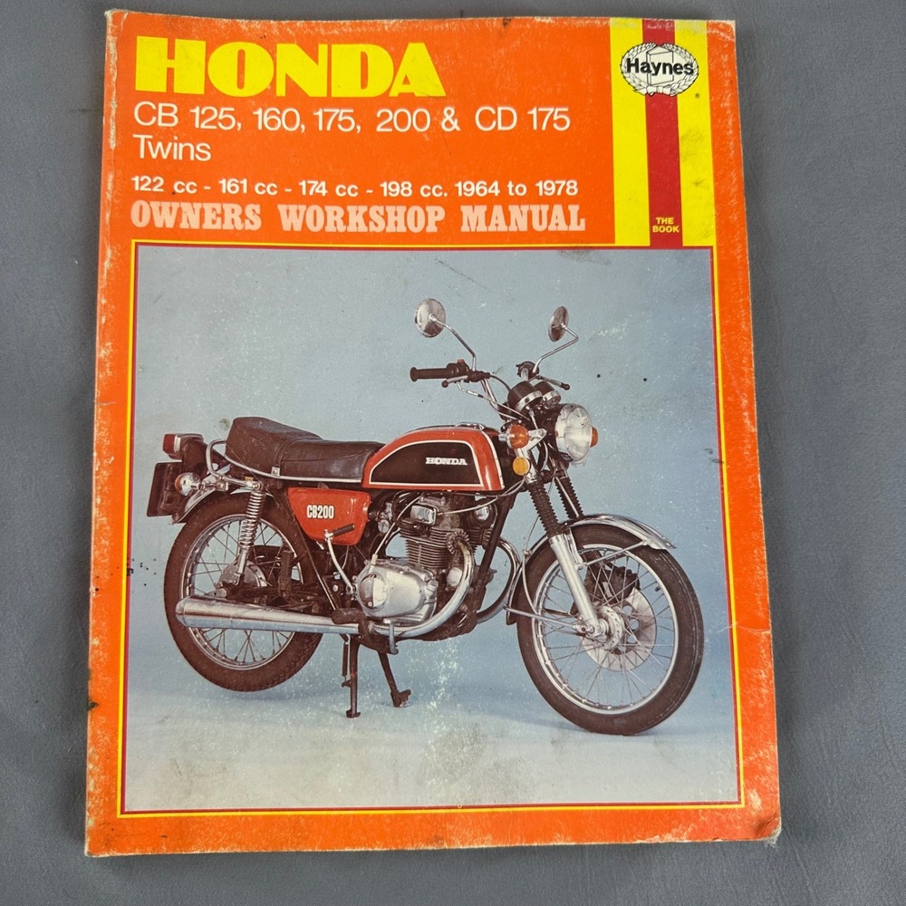 Honda CB125 CB160 CB175 CB200 1964-1978 UK/US Motorcycle Workshop Manual Haynes